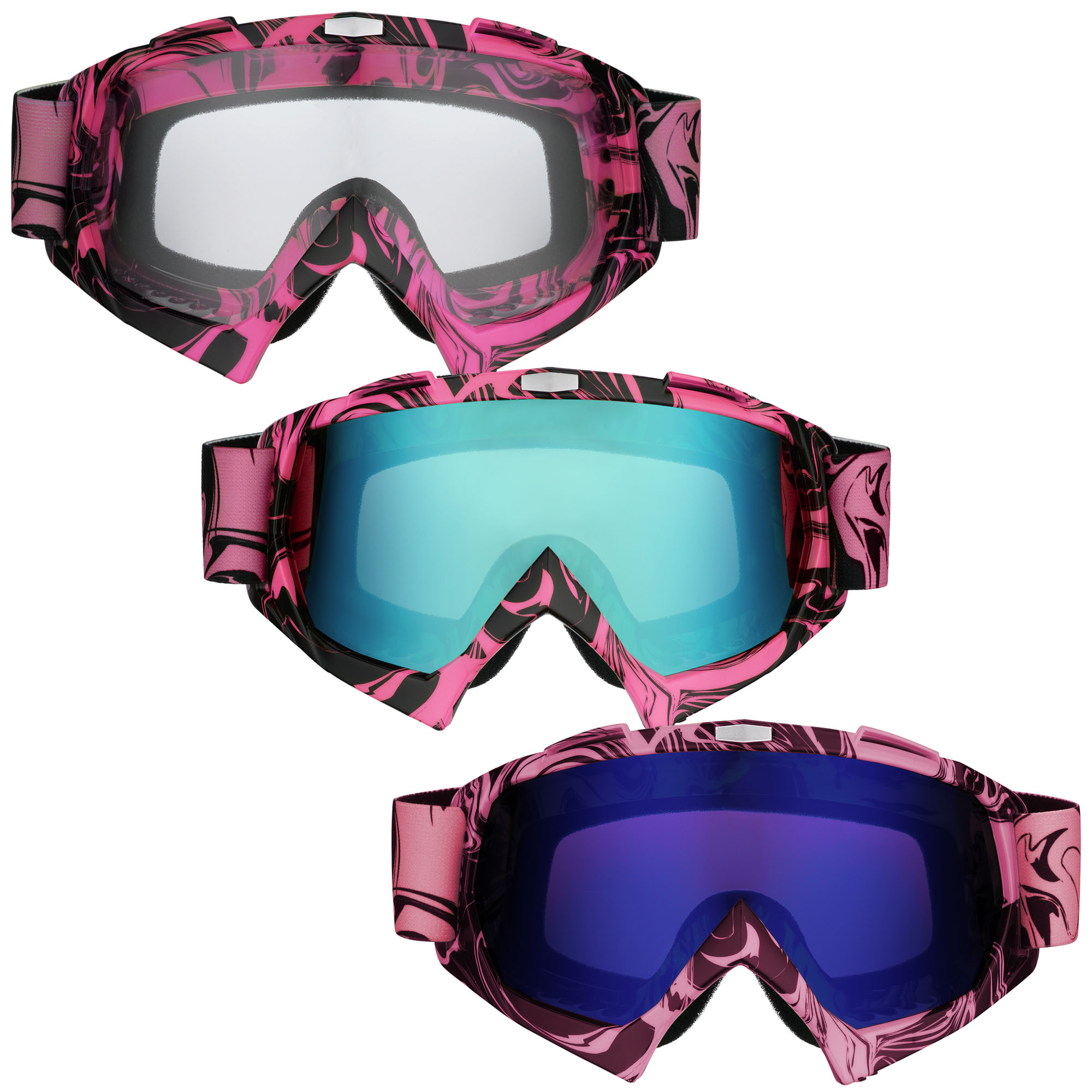 Motocross Brille pink